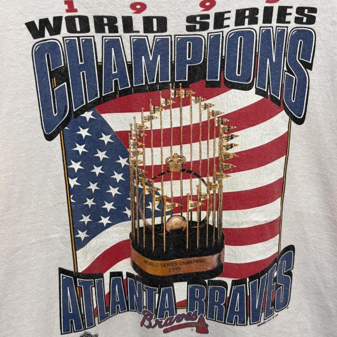 Original 1995 Atlanta Braves World Series... - Depop