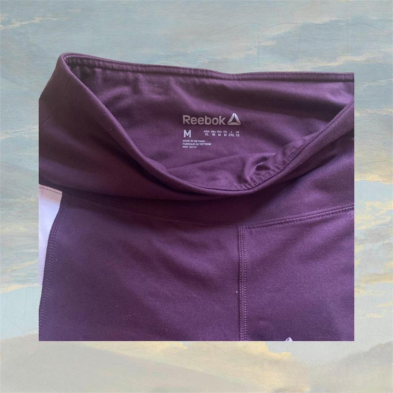 cute purple reebok leggings ✭ good condition ✭ no - Depop