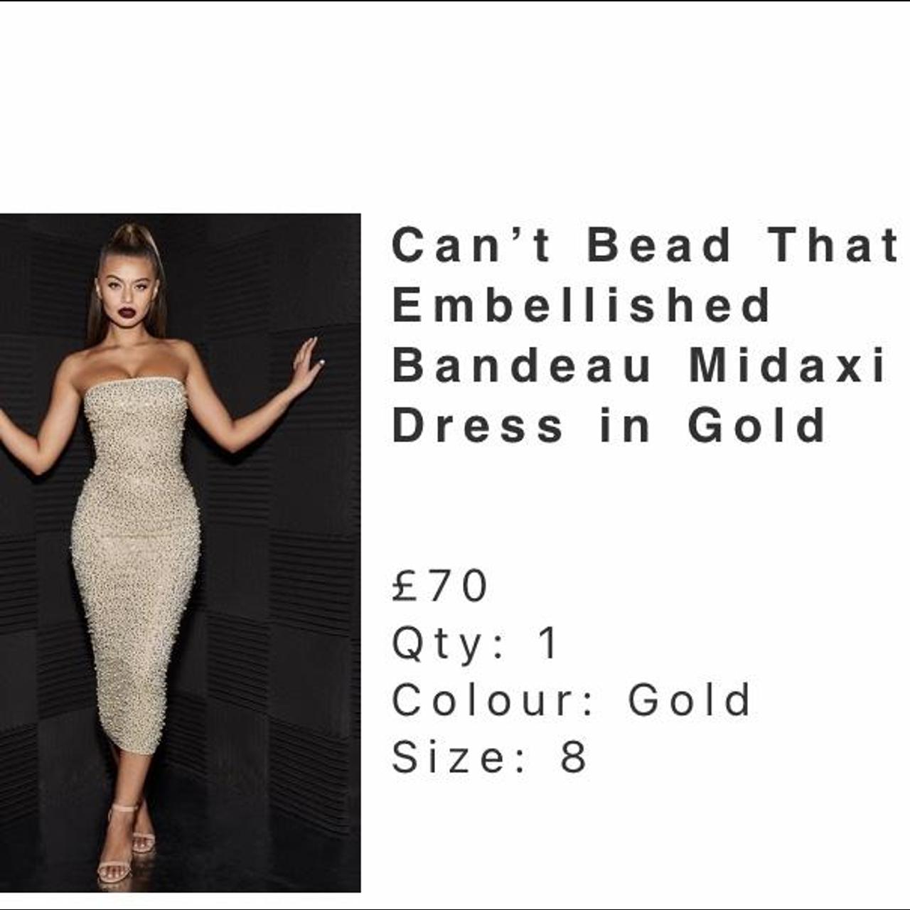 OH POLLY Can’t Bead That Embellished Bandeau Midaxi... Depop