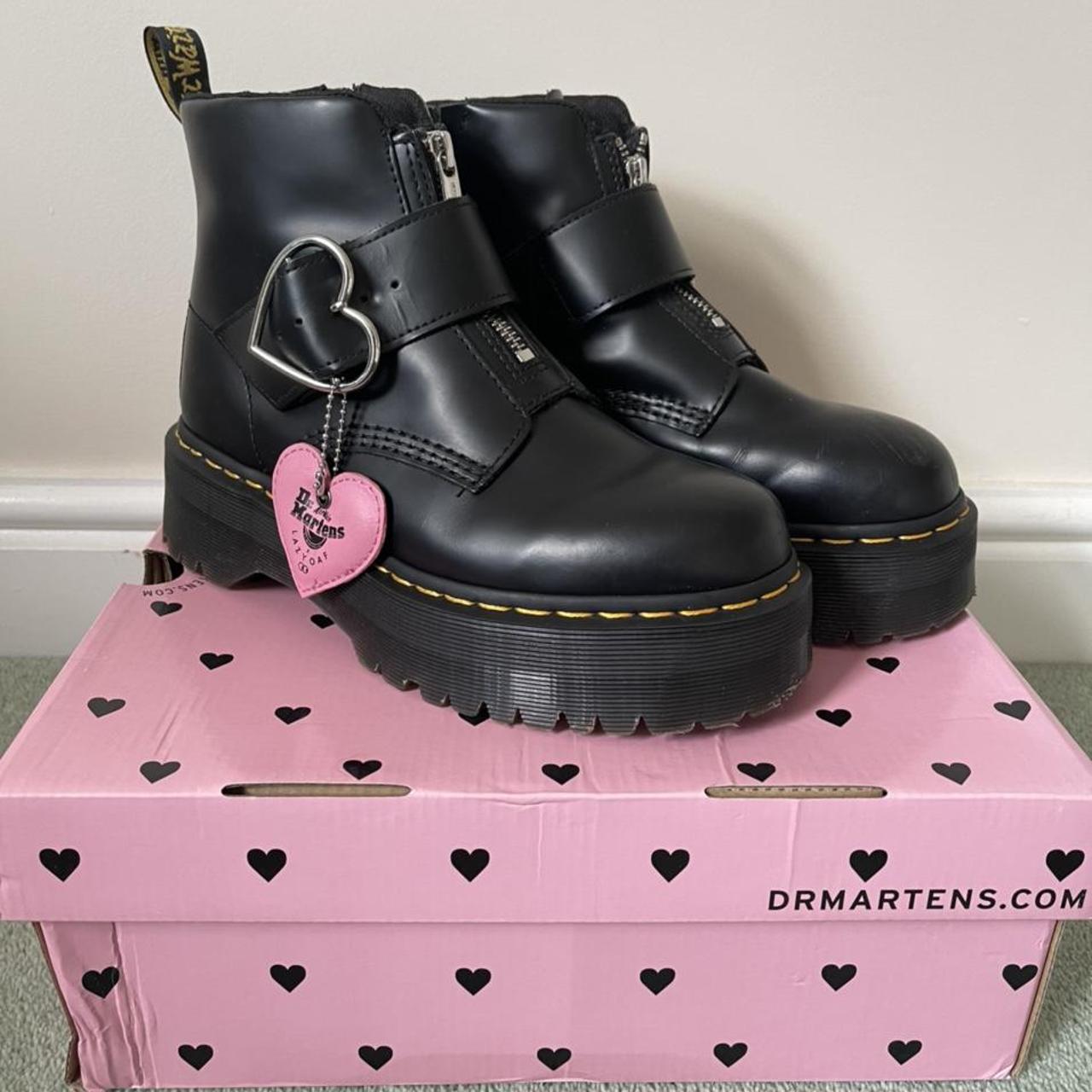 Doc Marten’s X Lazy Oaf limited edition buckle boot... - Depop