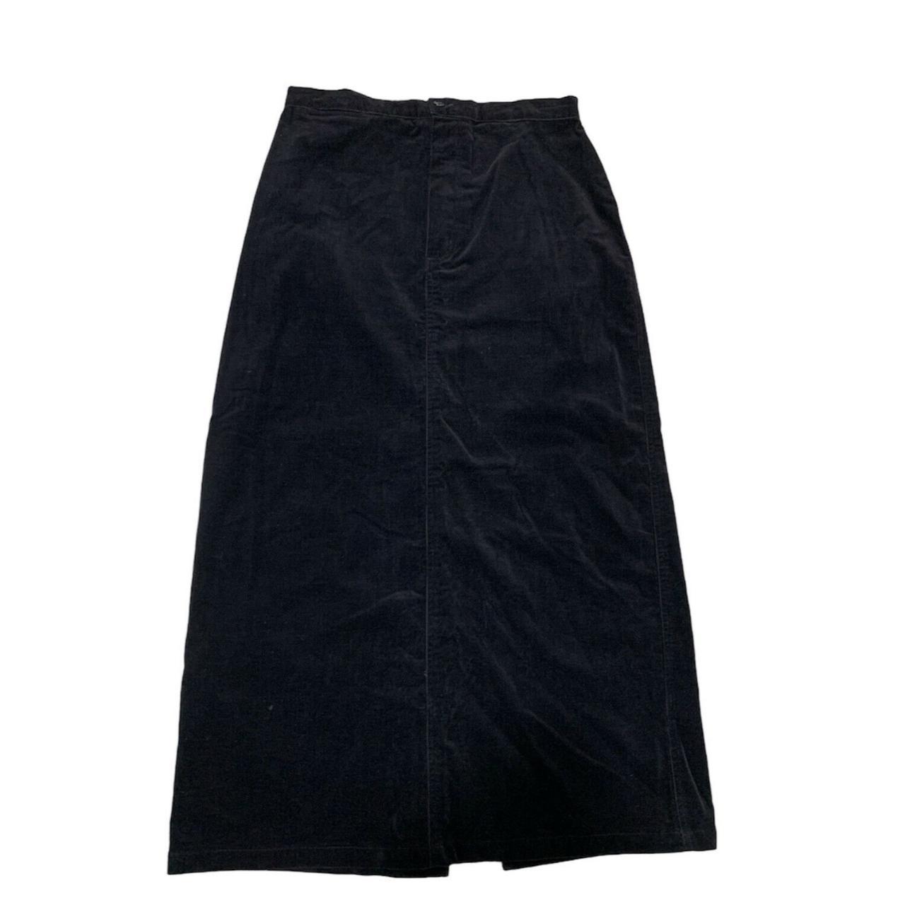 Tribeca Studio A-Line Maxi Skirt Faux Suede Black... - Depop