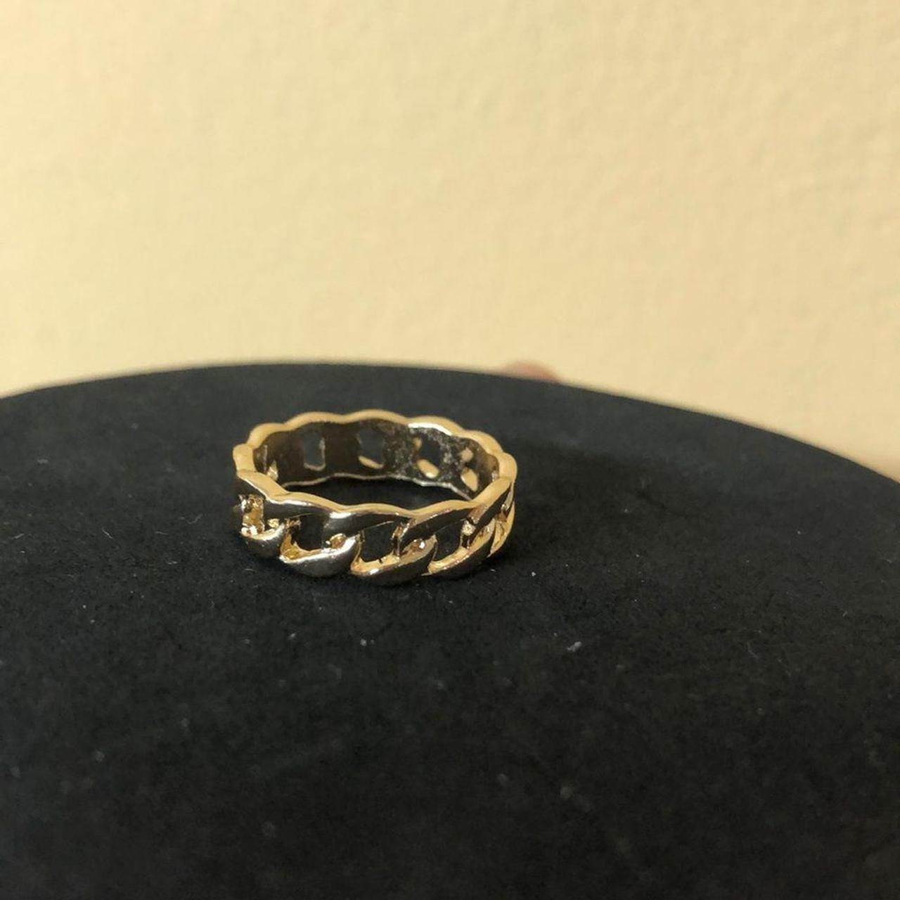 Alloy gold chain link ring About 2” inside... - Depop