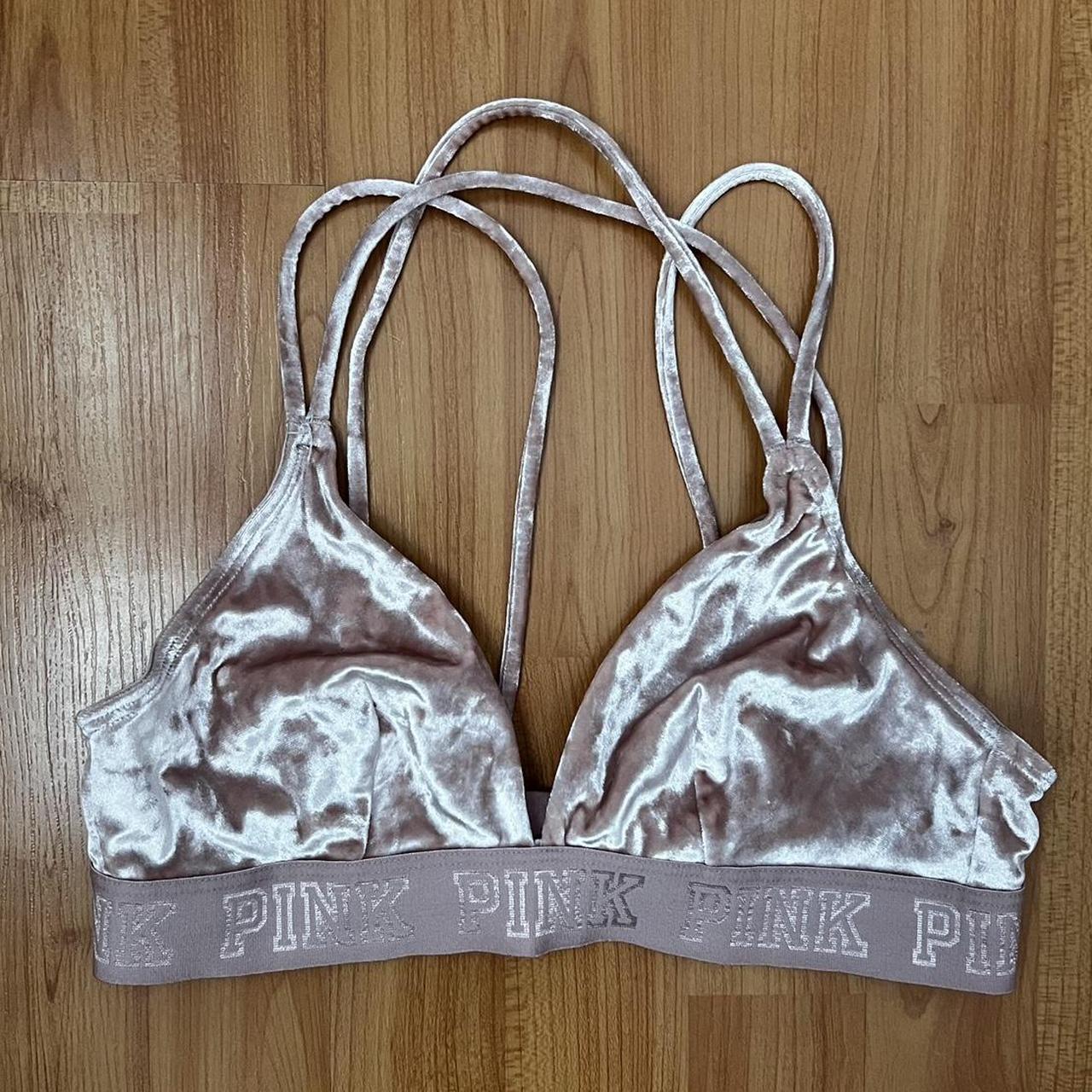 NWT PINK velvet bralette . super cute and able to - Depop