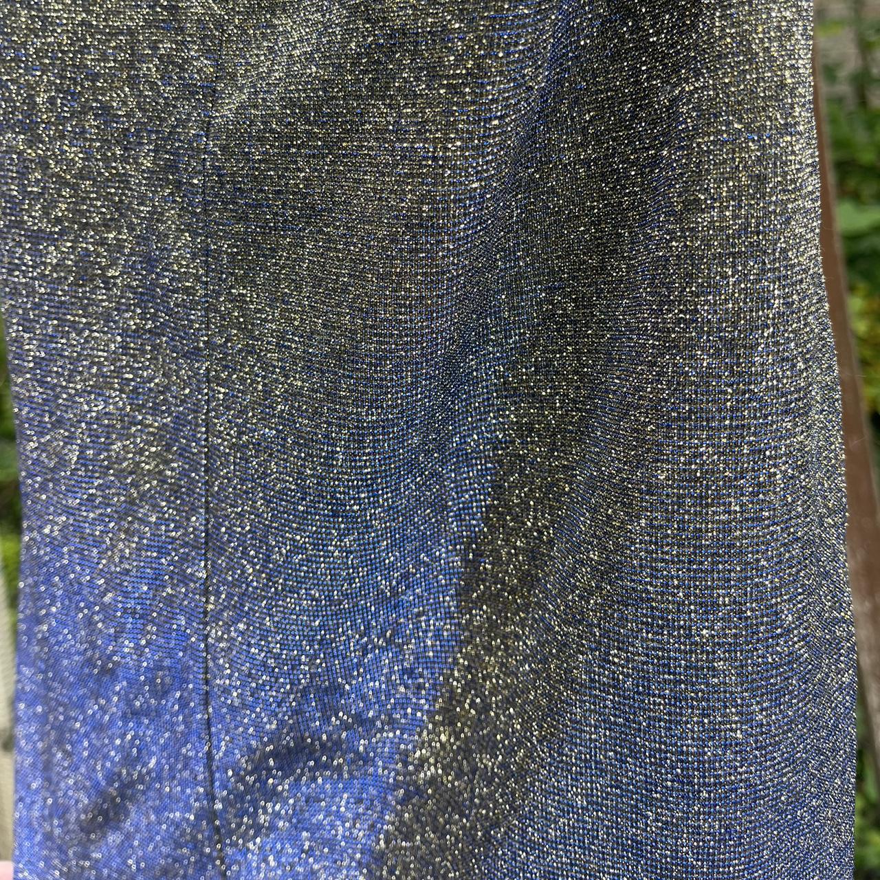 Urban Outfitters gold glitter dress Blue sparkles... - Depop