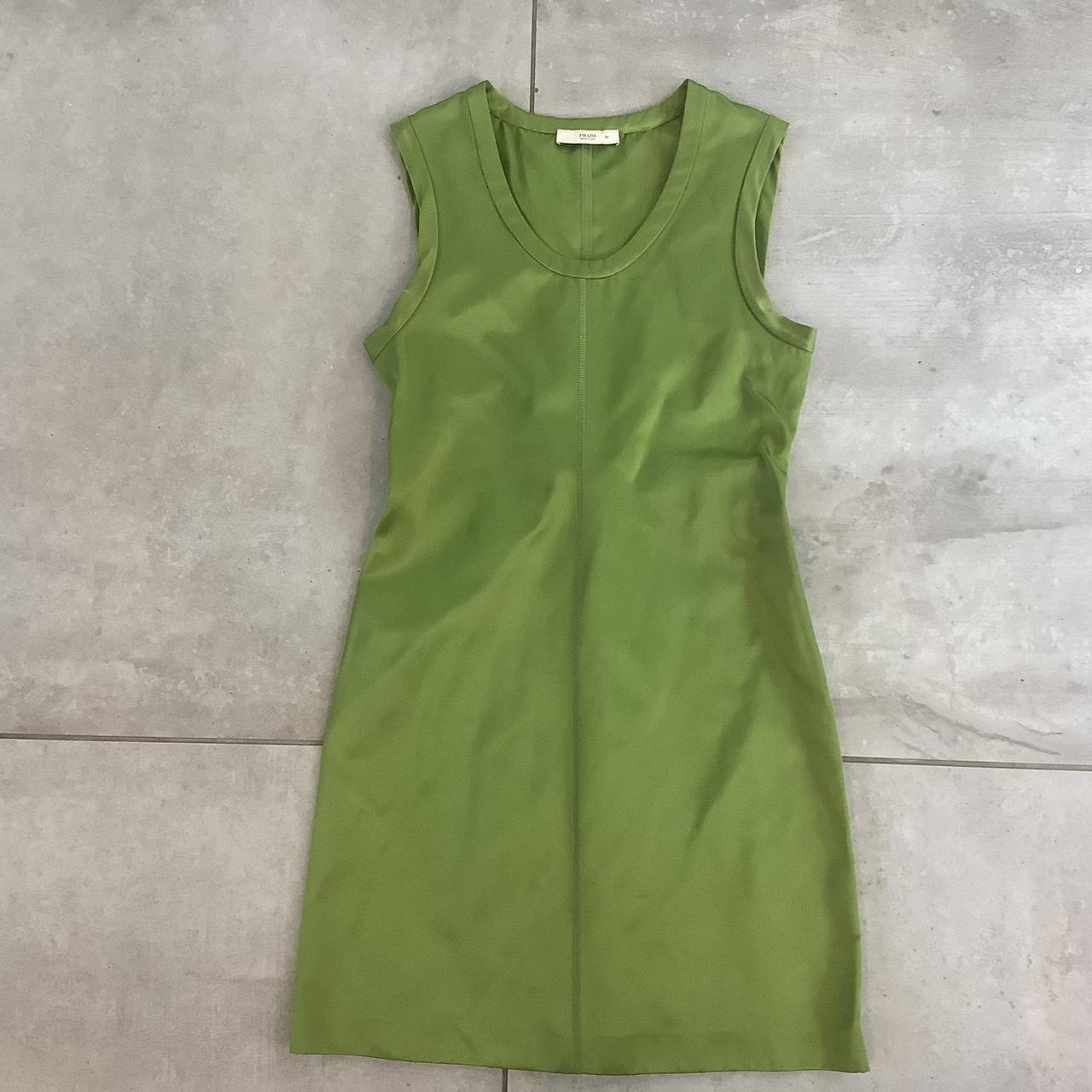 Prada Women's Green Dress | Depop