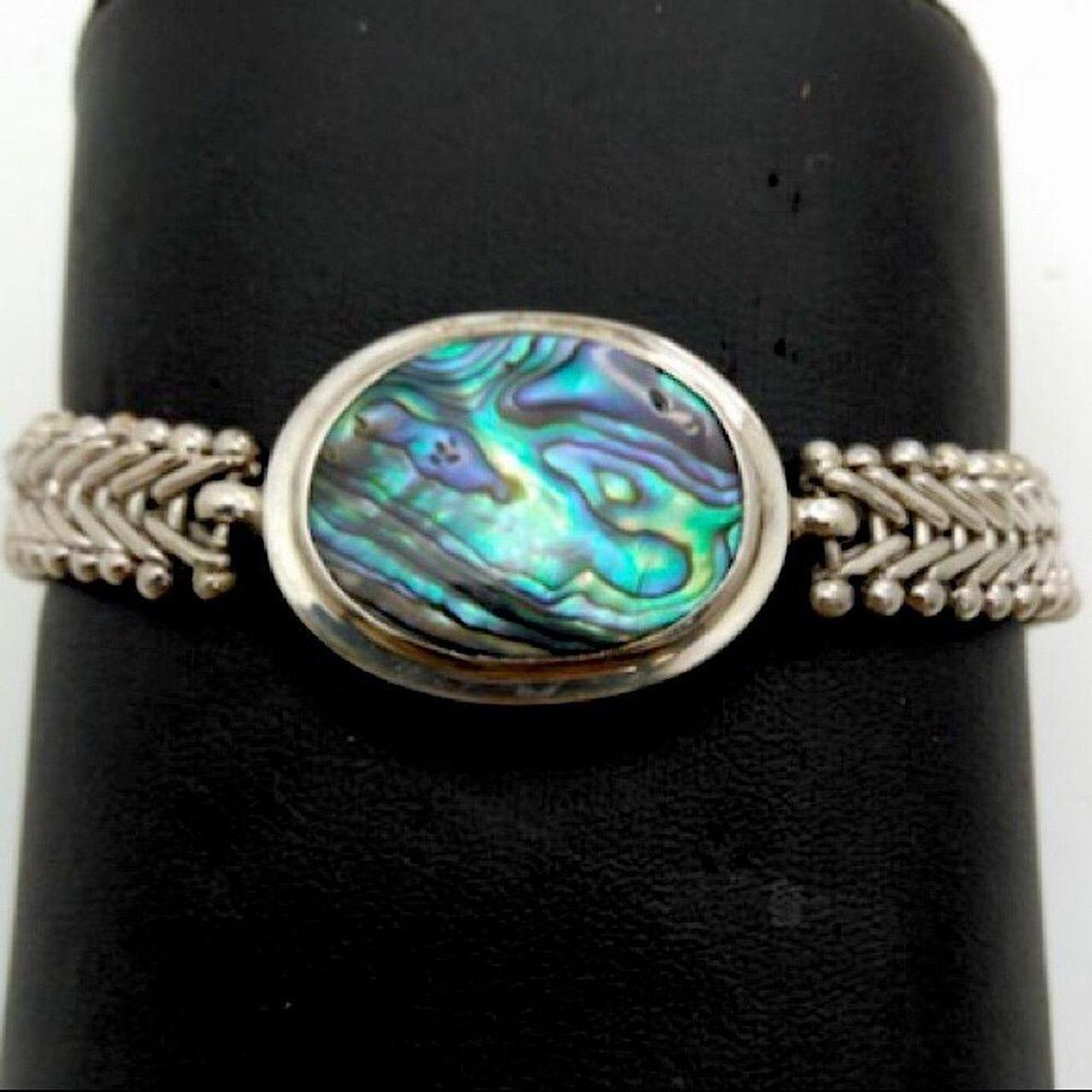 Silver clearance abalone bracelet