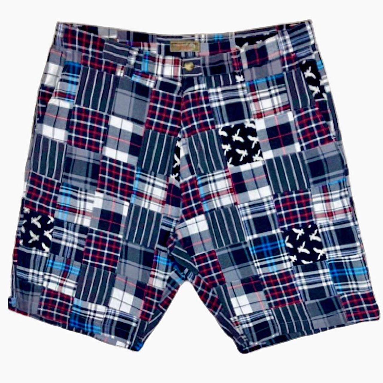 Men's Blue and White Shorts Depop