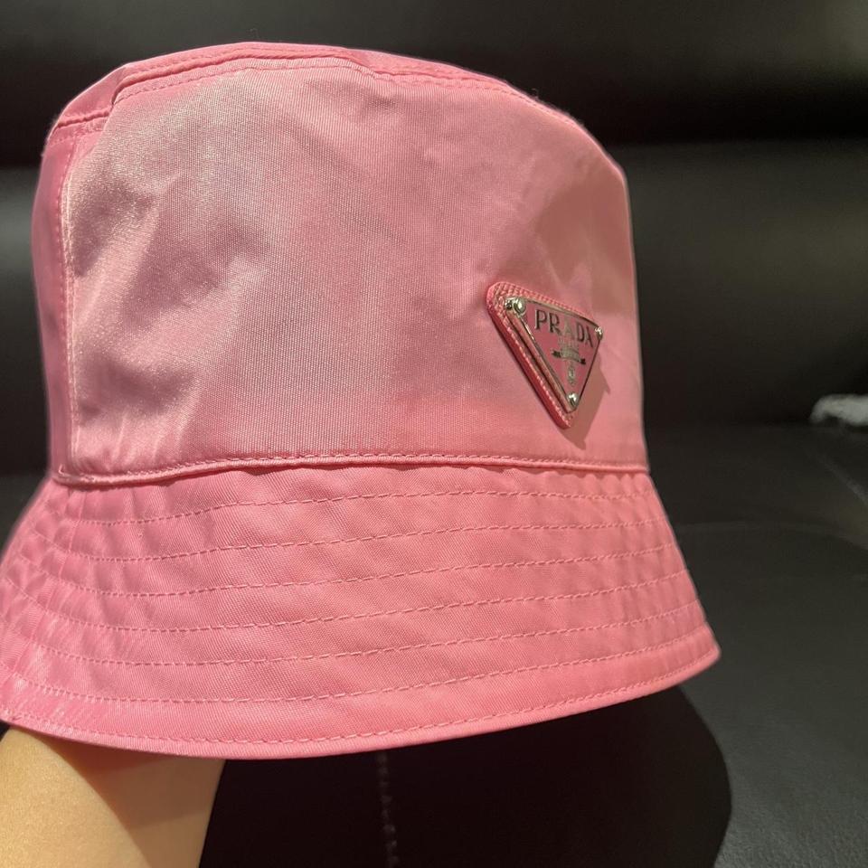 Pink prada-bucket-hat - Depop