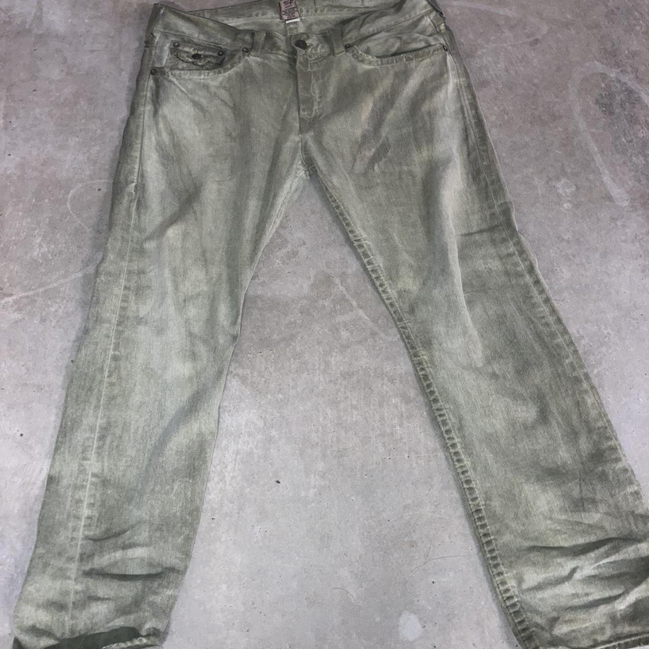 True Religion Men's Green Jeans | Depop