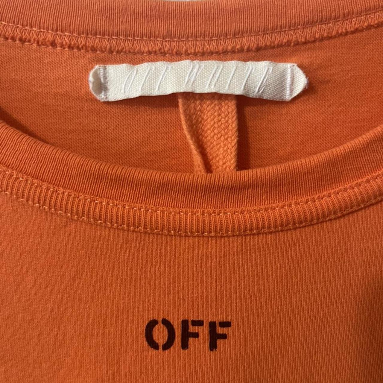 Vlone off outlet white tee orange