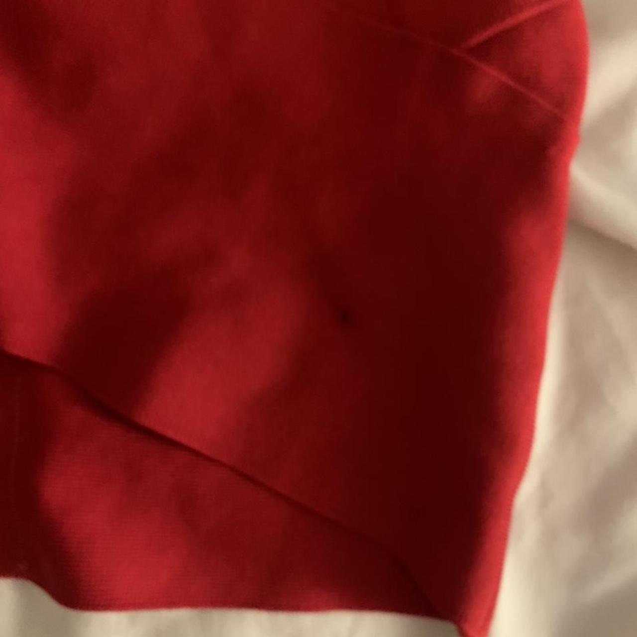 Red stretchy bandage mini skirt size S, modelled... - Depop