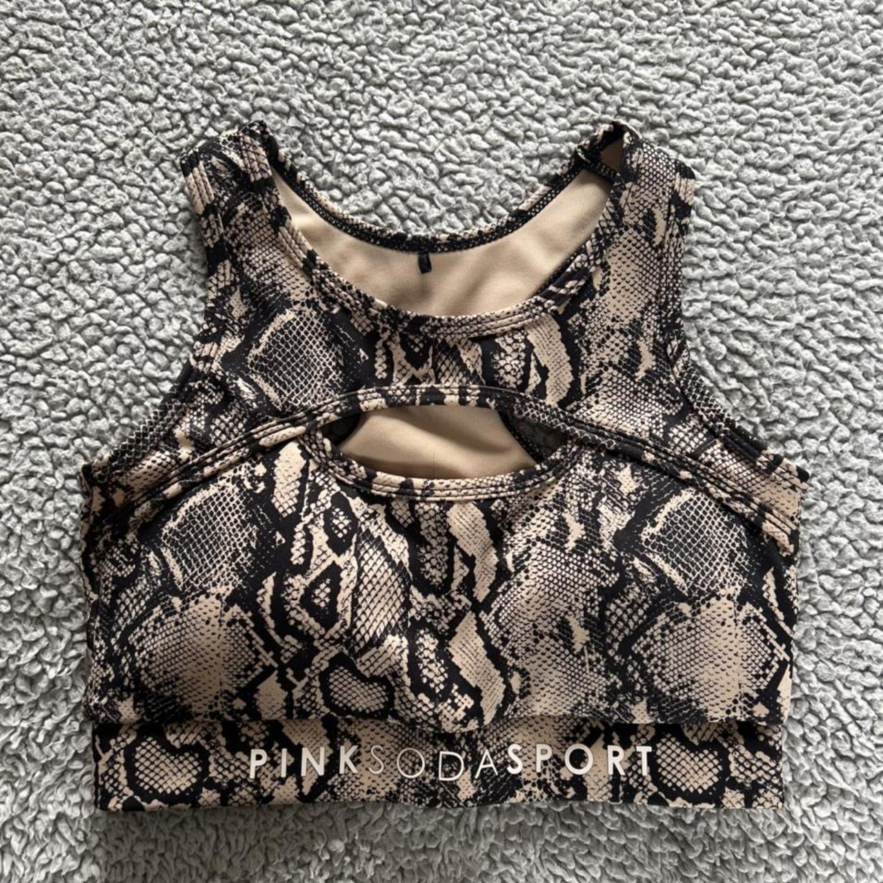 Pink soda sports bra, women's Size small/S/6 Depop