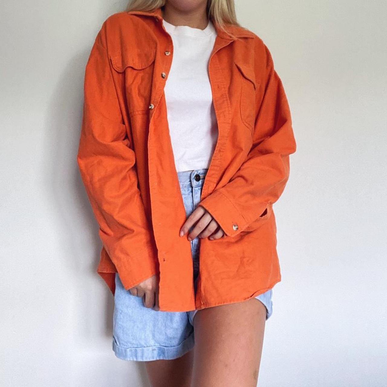 Vintage orange button up - I’m obsessed with this... - Depop