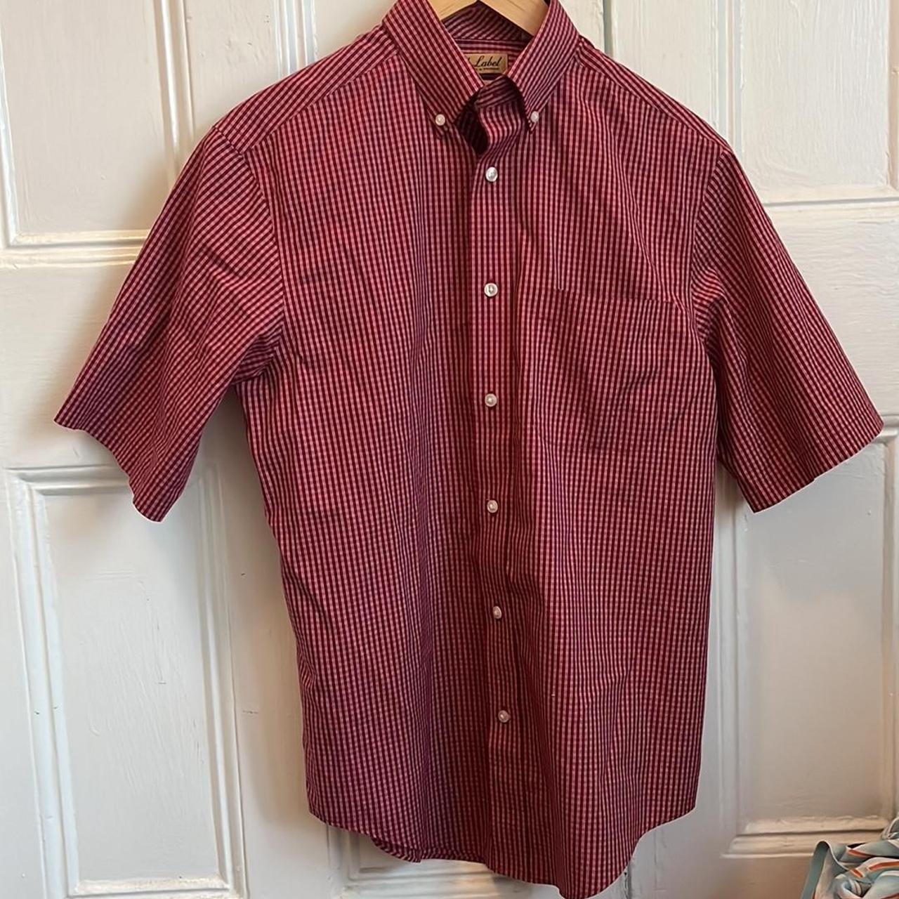 Roundtree & Yorke Men's Red and White Shirt | Depop