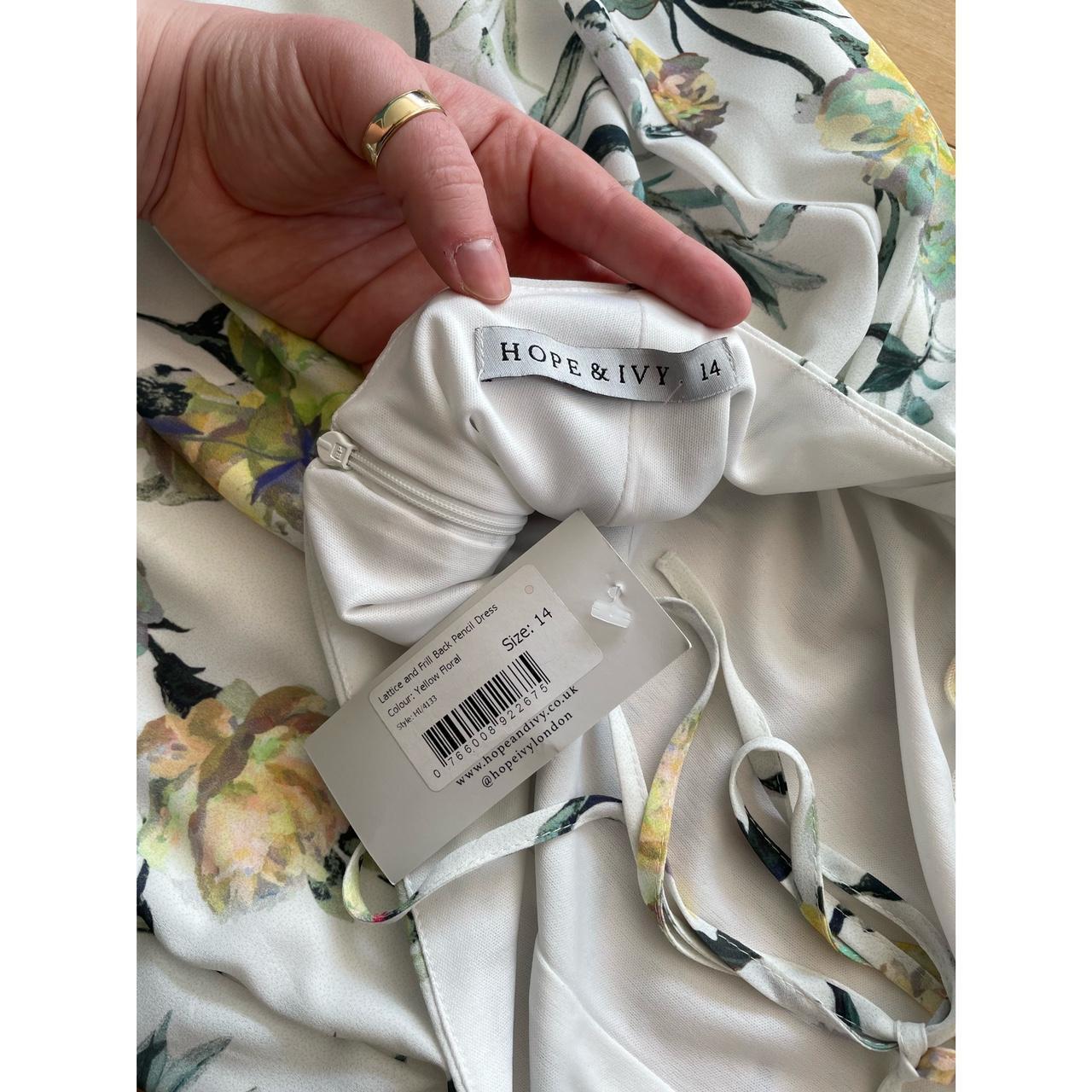 Brand new Hope and Ivy size 14 midi ruffle white... Depop