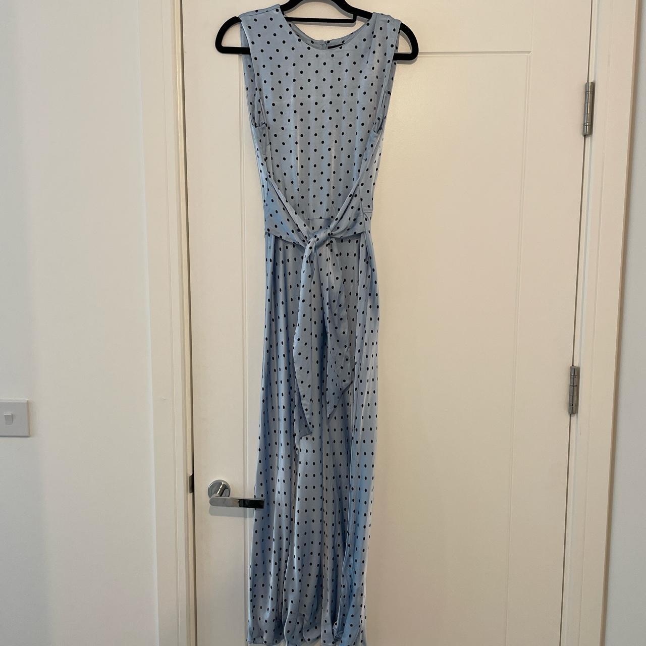 polka dot tie front dress