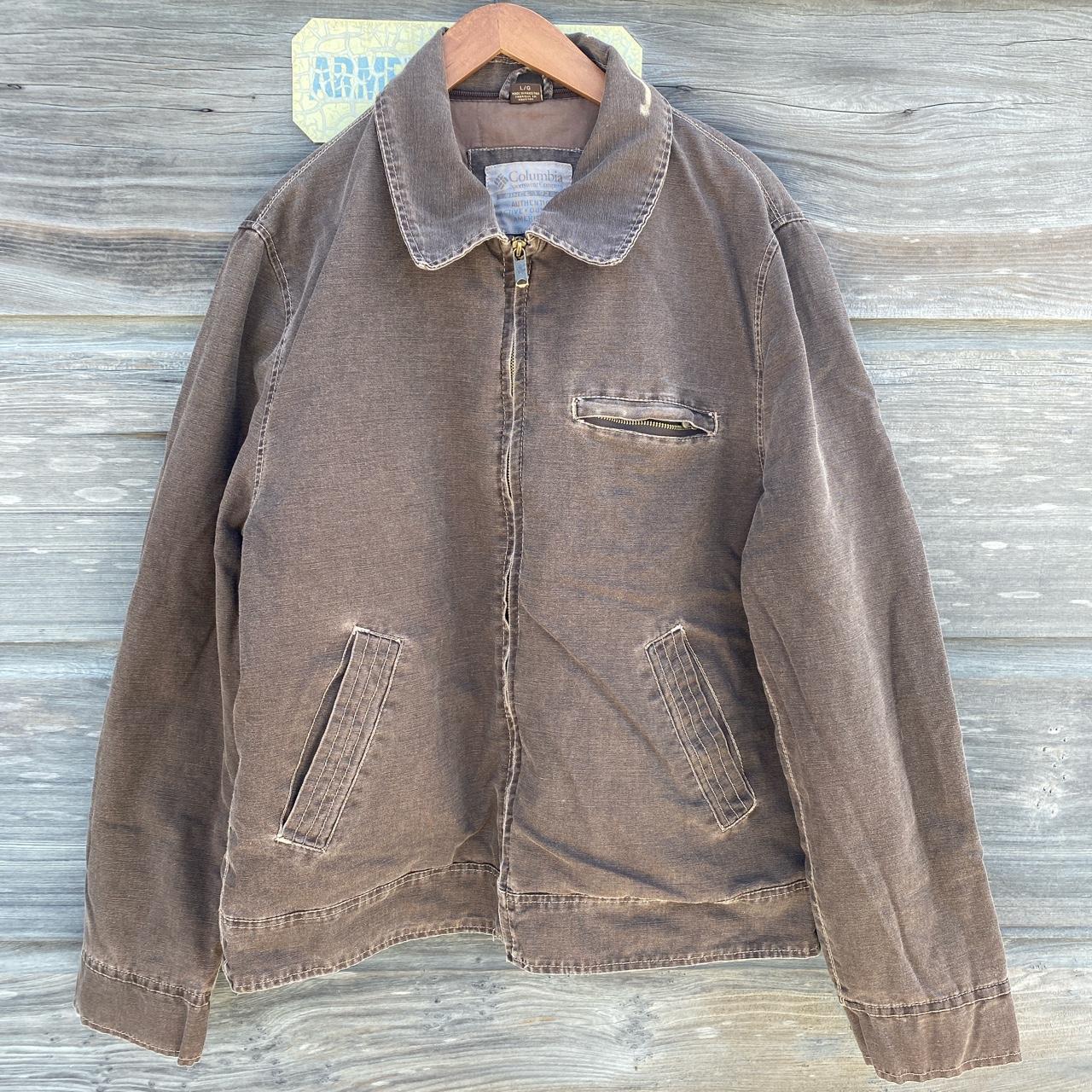 Columbia Sportswear Men's Brown and Tan Jacket | Depop