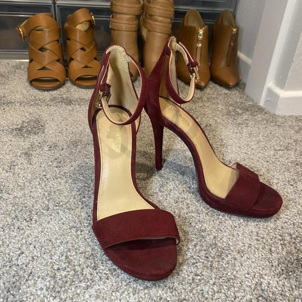 Michael kors sale burgundy heels