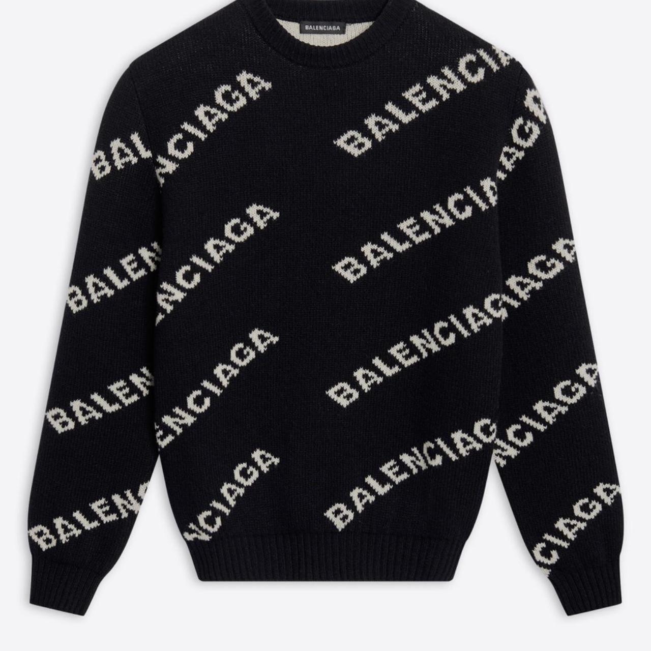 New with tags knitted Balenciaga jumper in black.... - Depop