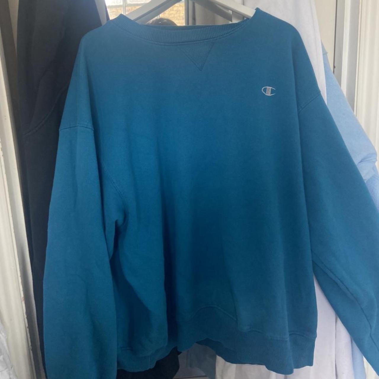 champion sweatshirt turquoise