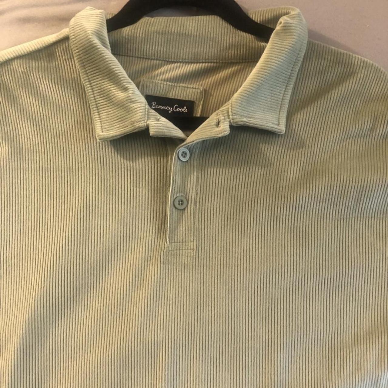 Barney Cools Sage Velour Corduroy Polo Shirt Great... - Depop