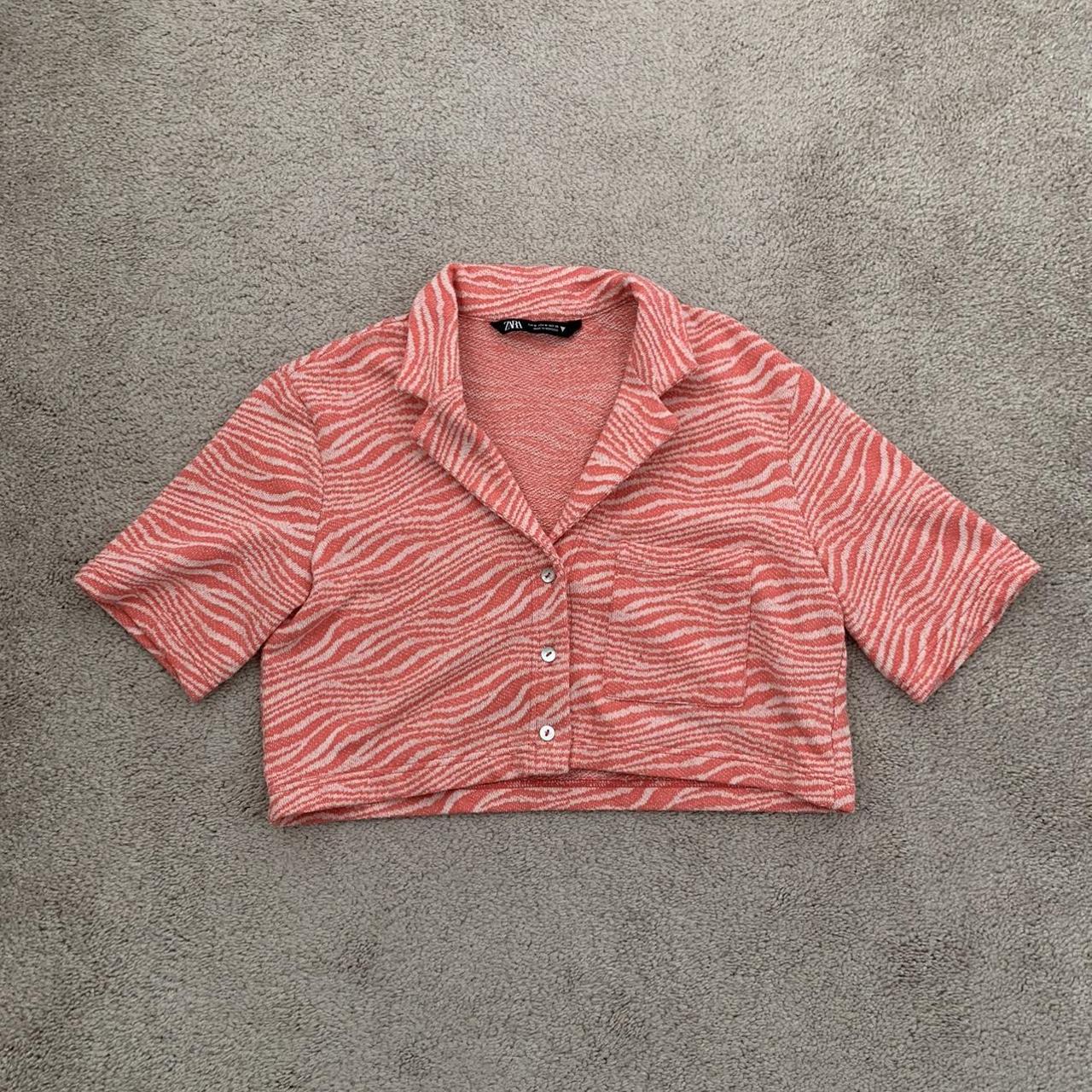 ZARA ZEBRA CORAL CROP TOP !! i bought these I... Depop