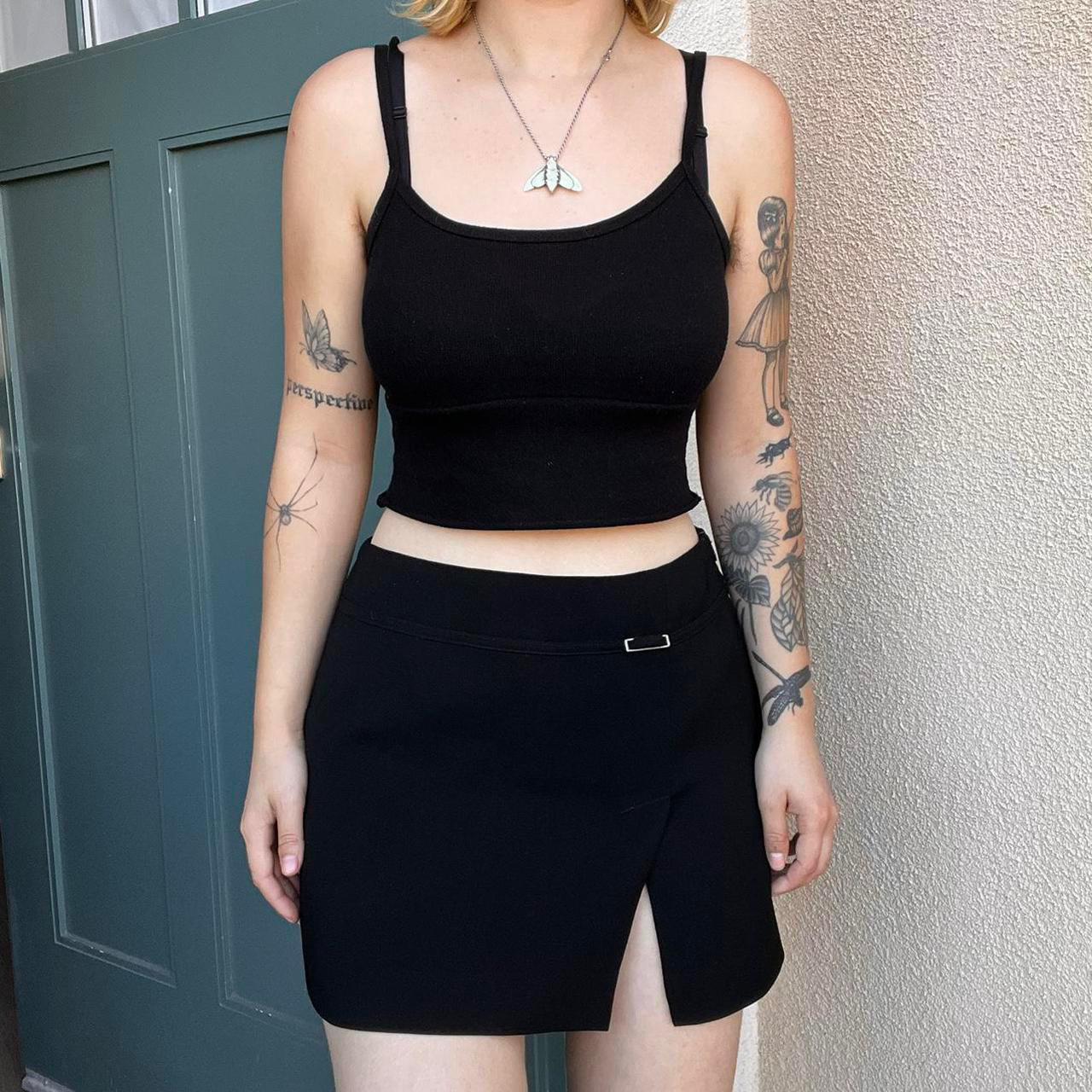 Bebe Black Mini Skirt Best Fits Size Small Waist Depop