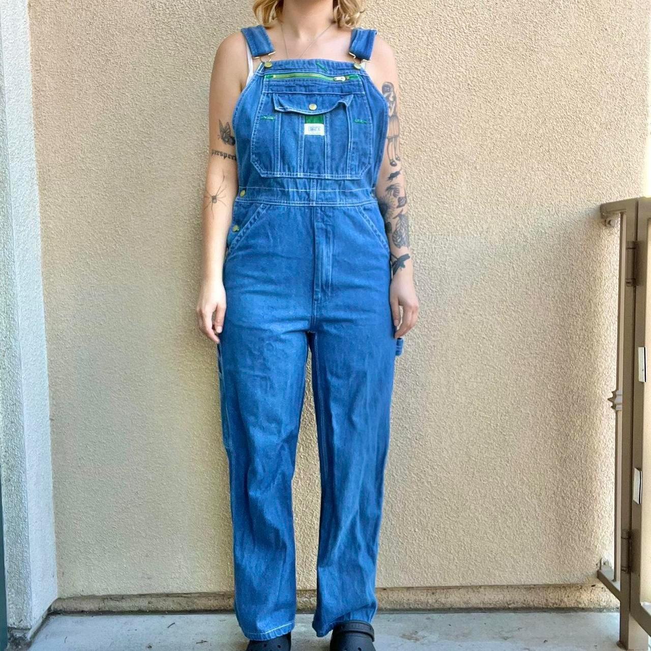 Vintage Liberty Overalls Blue Denim Best Fits Size Depop