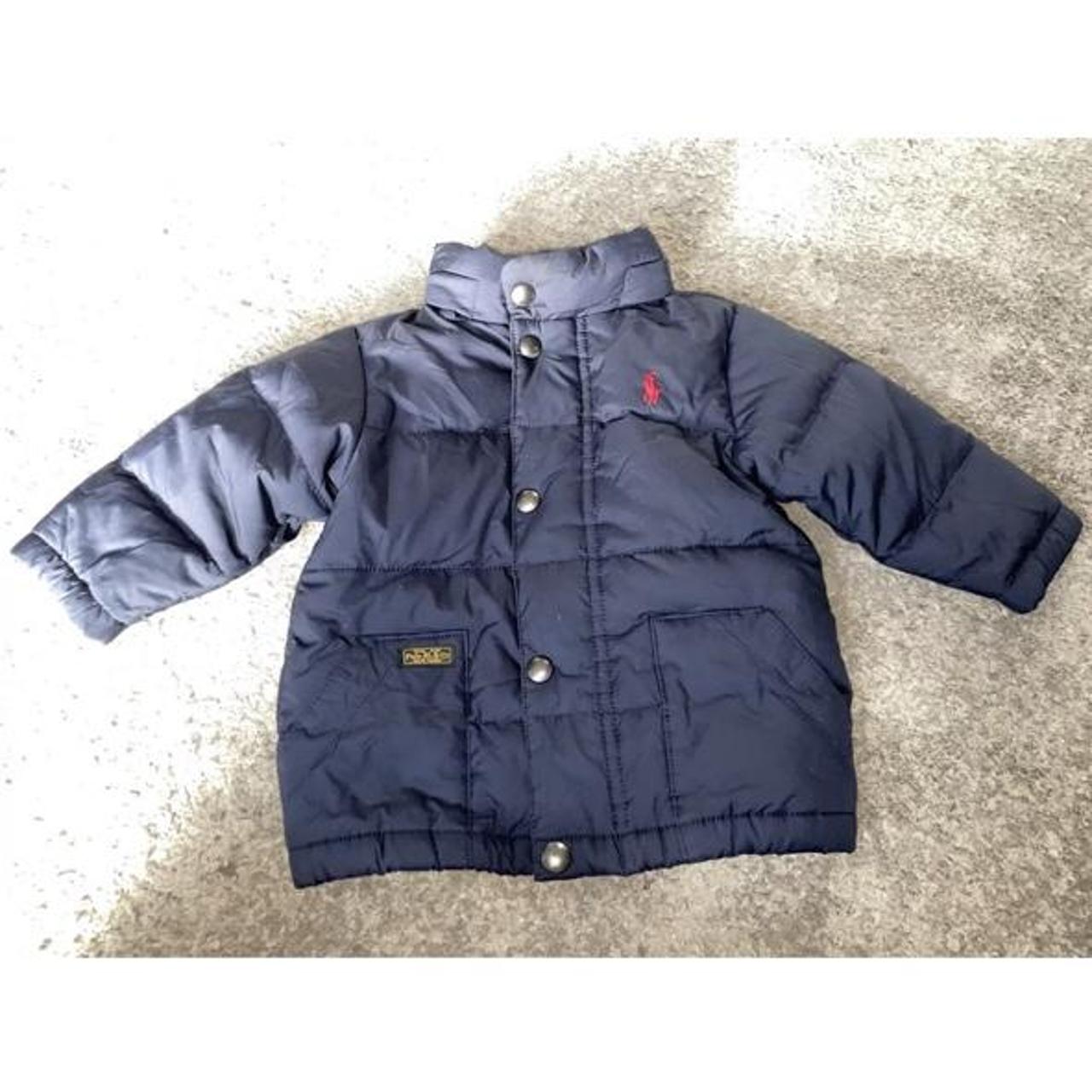 ralph lauren boys coat navy blue 12 months ralph... - Depop