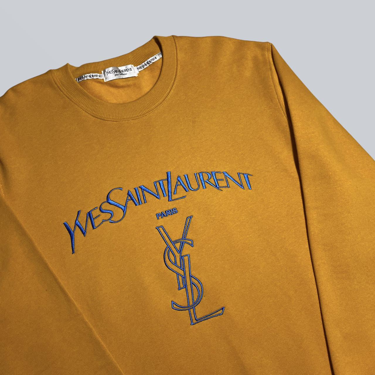 Yves Saint Laurent Men's Navy Sweatshirt | Depop