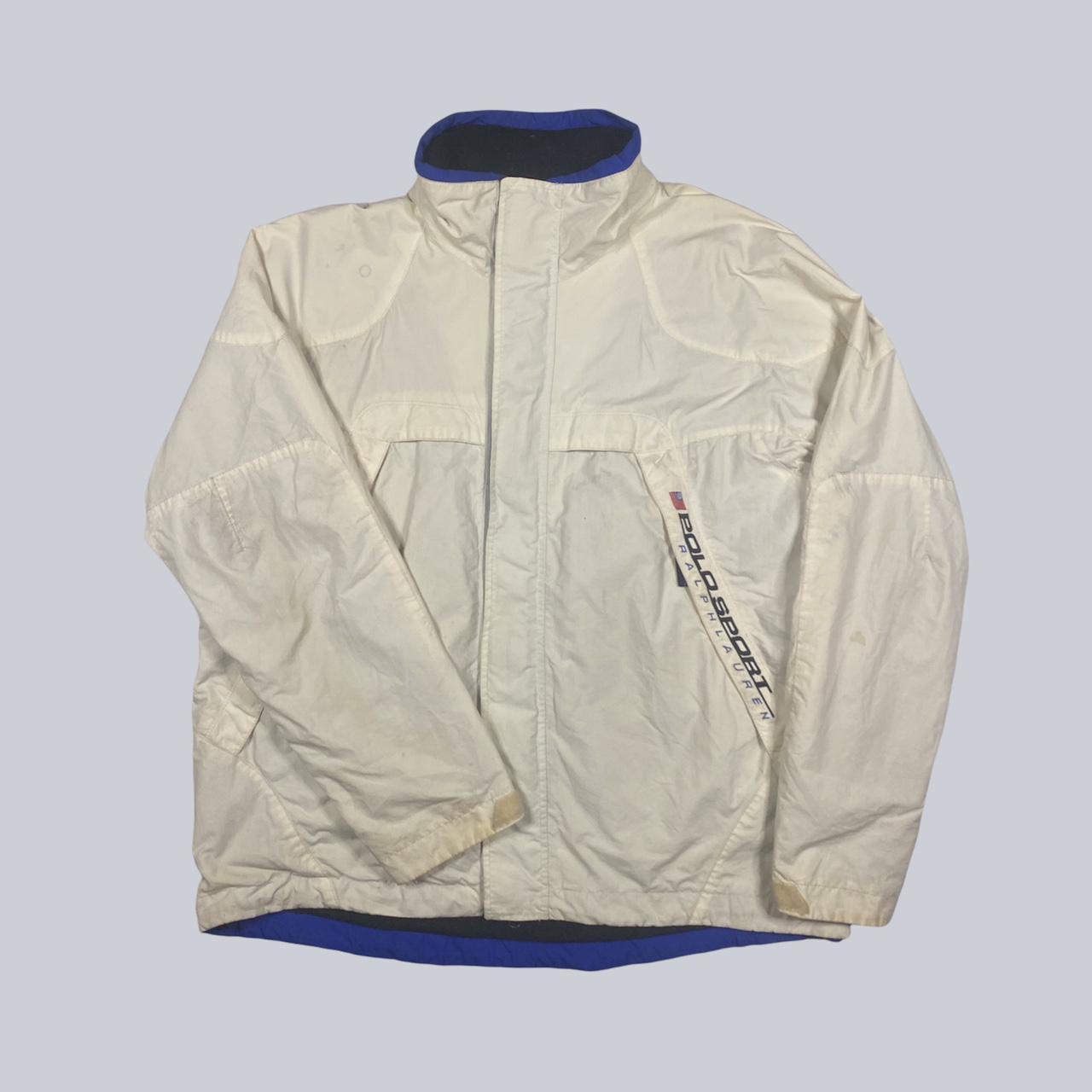 Vintage Polo Sport Jacket White with embroidered... - Depop
