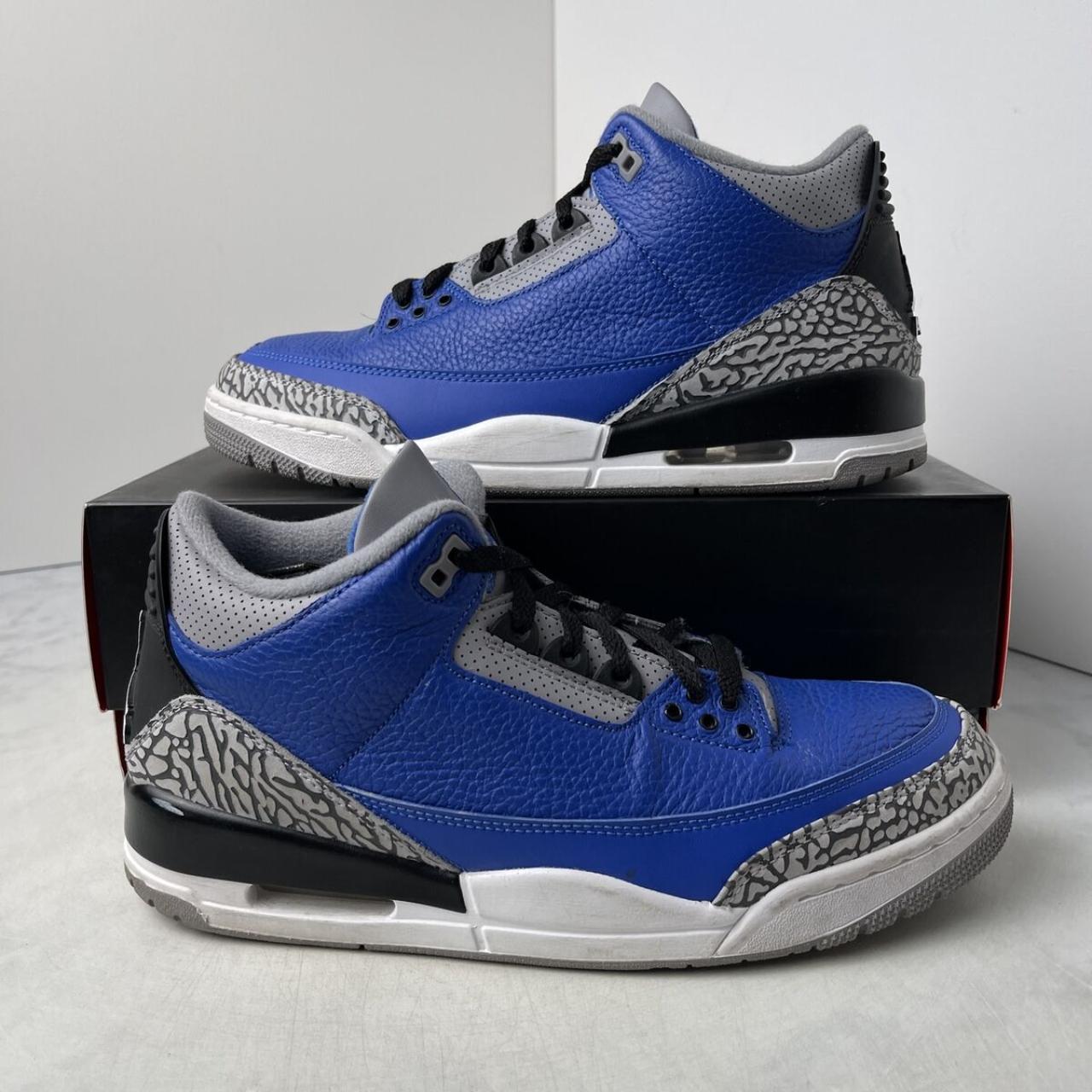 Nike Air Jordan 3 Retro Varsity Royal Cement... - Depop