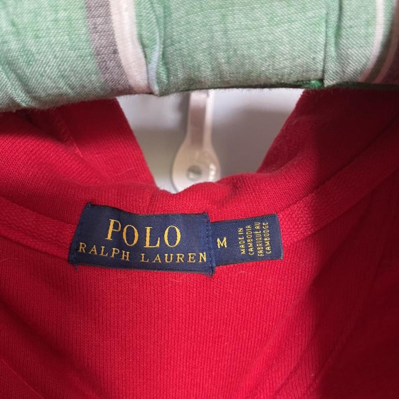 Polo Ralph Lauren red zip up hoodie - super soft... - Depop