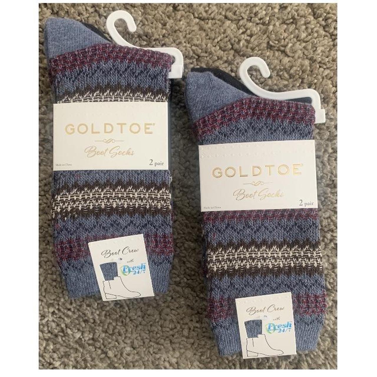 Women’s Gold Toe Boot Socks Set of 2 Blue with... Depop