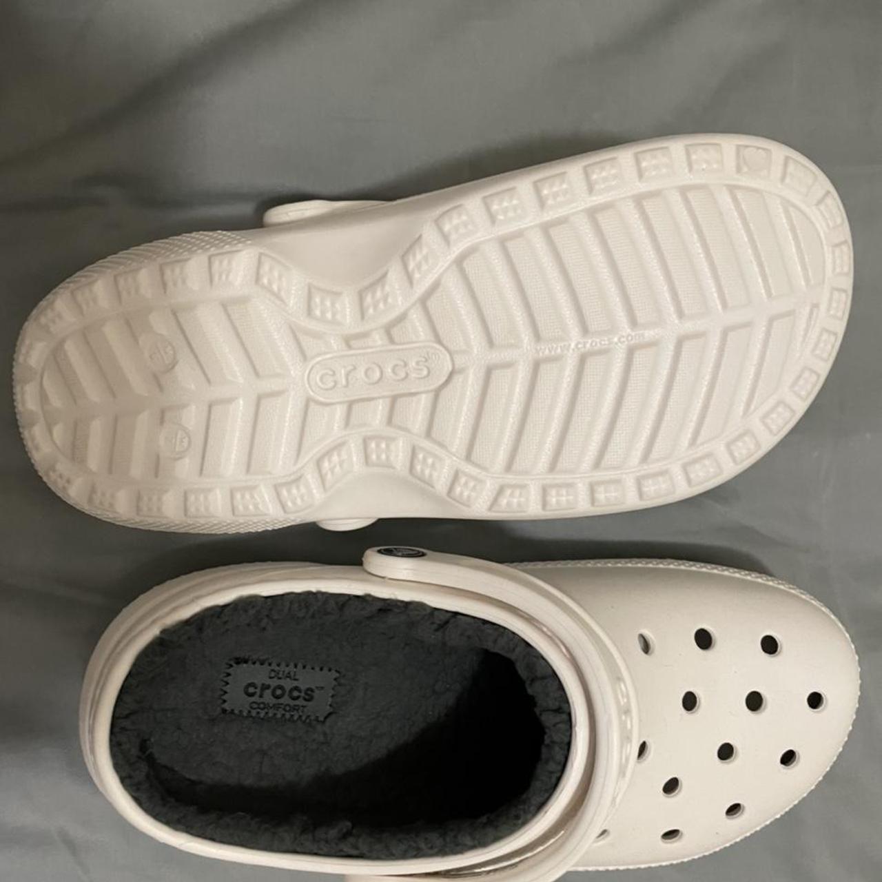 CLASSIC LINED CLOG crocs never worn White Womens 7... - Depop