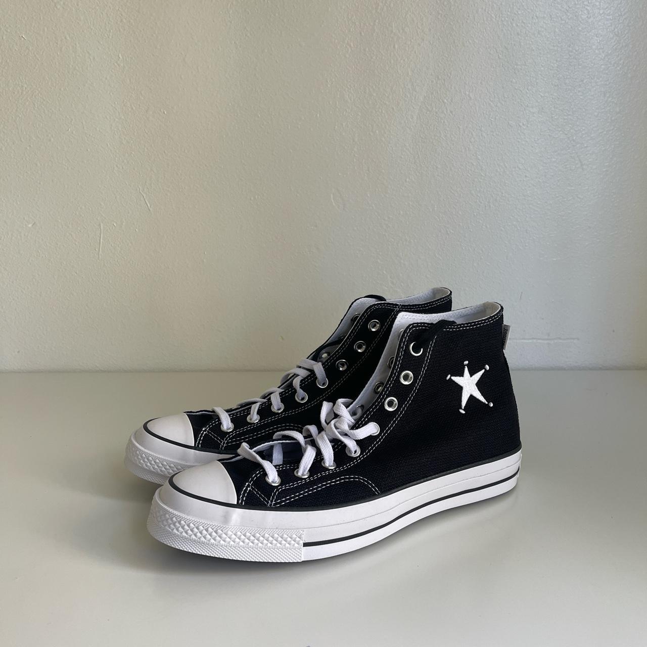 Converse Stussy x Chuck 70 Hi 'Black' men's size 11... - Depop