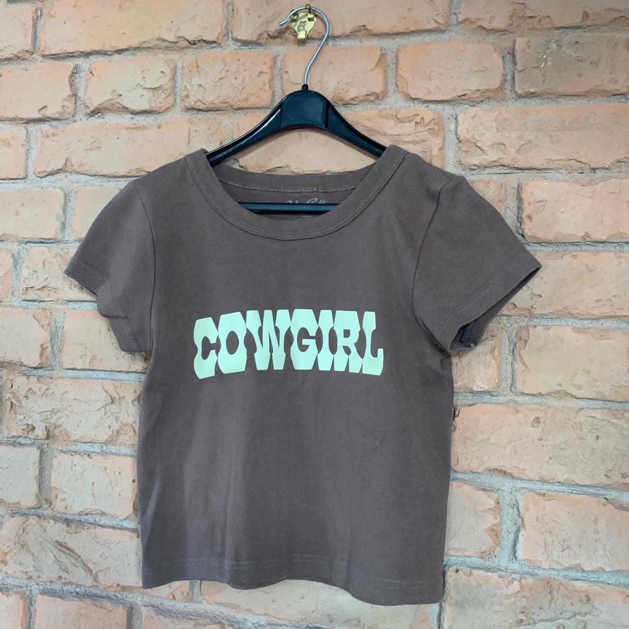 Brandy Melville BROWN baby tee 🤎 Hardly worn Fits... Depop