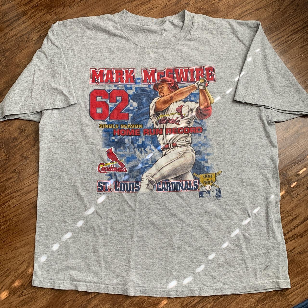 Vintage St Louis Cardinals Mark McGwire Home Run Record T-Shirt