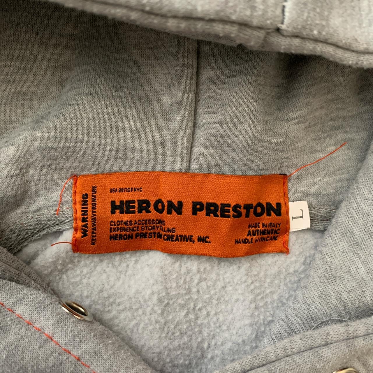 Heron Preston Men's Grey and Orange Hoodie (3)