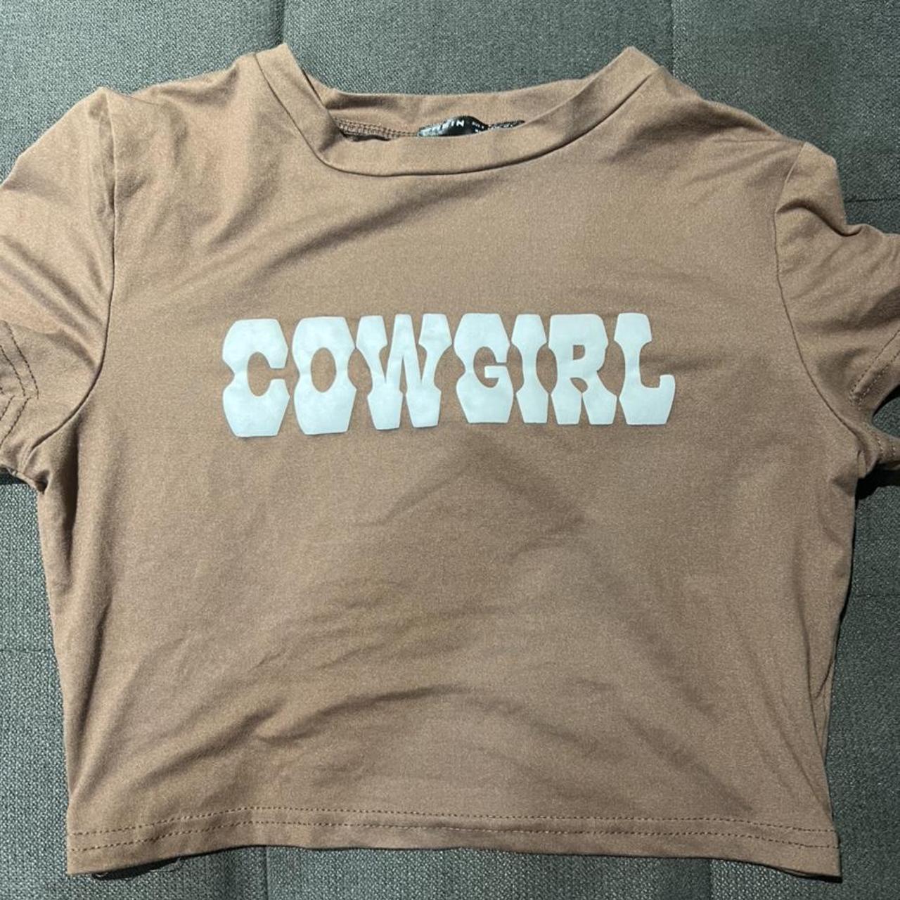 brown cowgirl top shein