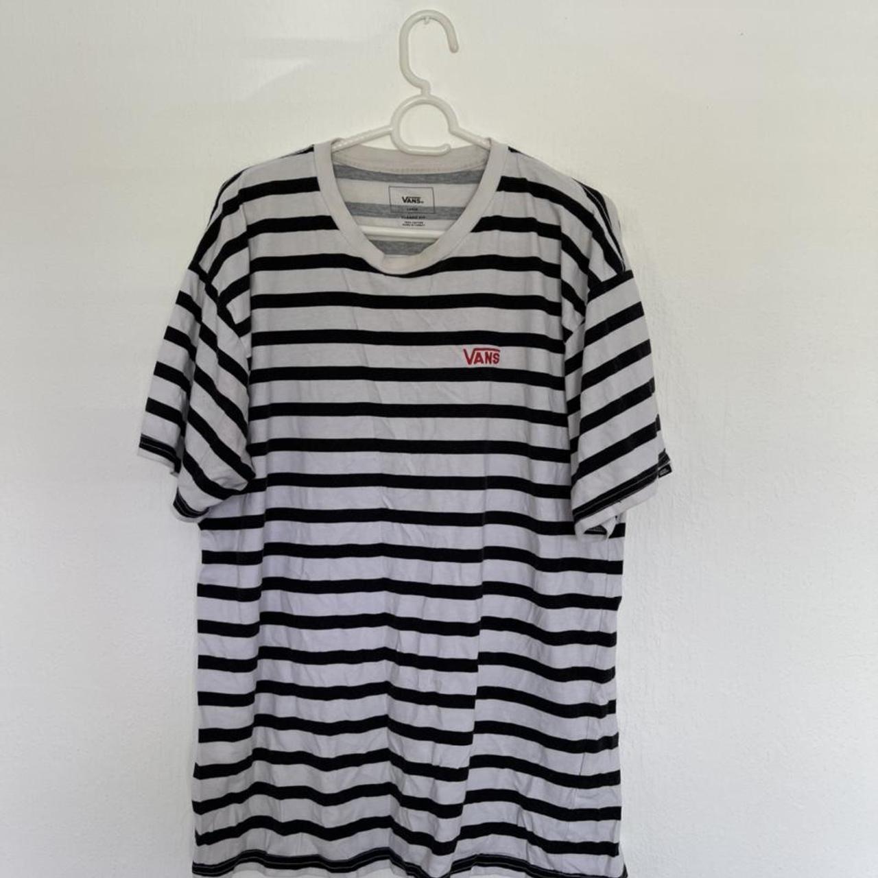 Vans Men's White and Black T-shirt | Depop