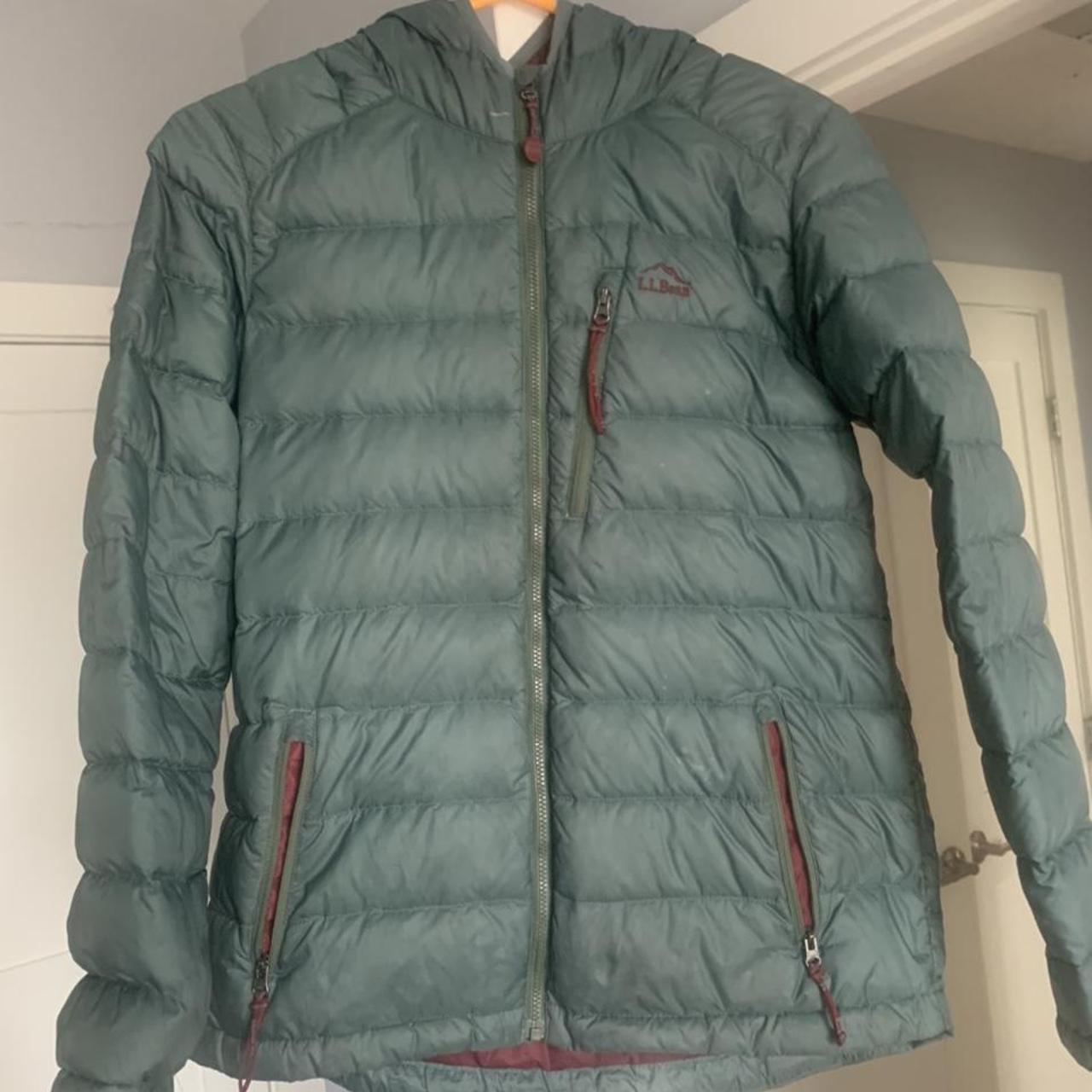 L.L.Bean Green and Red Coat | Depop