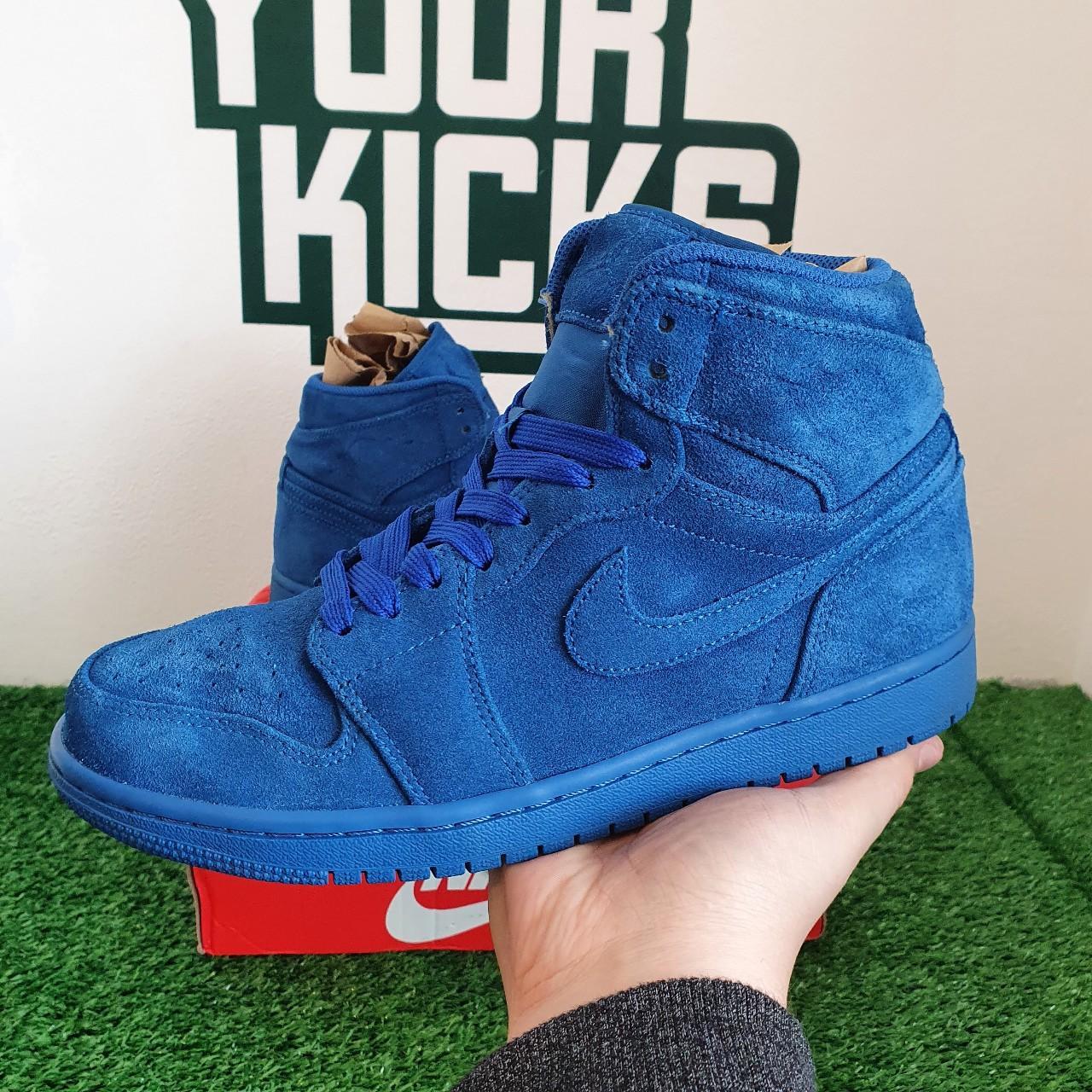 Aj1 on sale blue suede