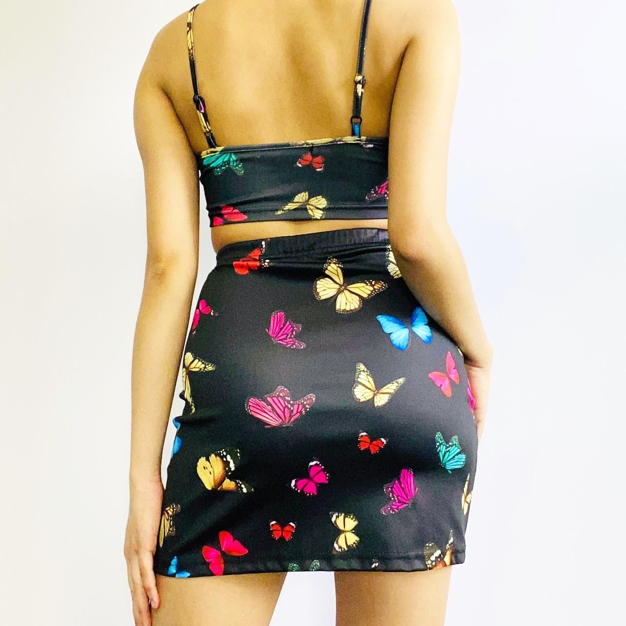 Butterfly two-piece skirt set. Available in sizes XS... - Depop