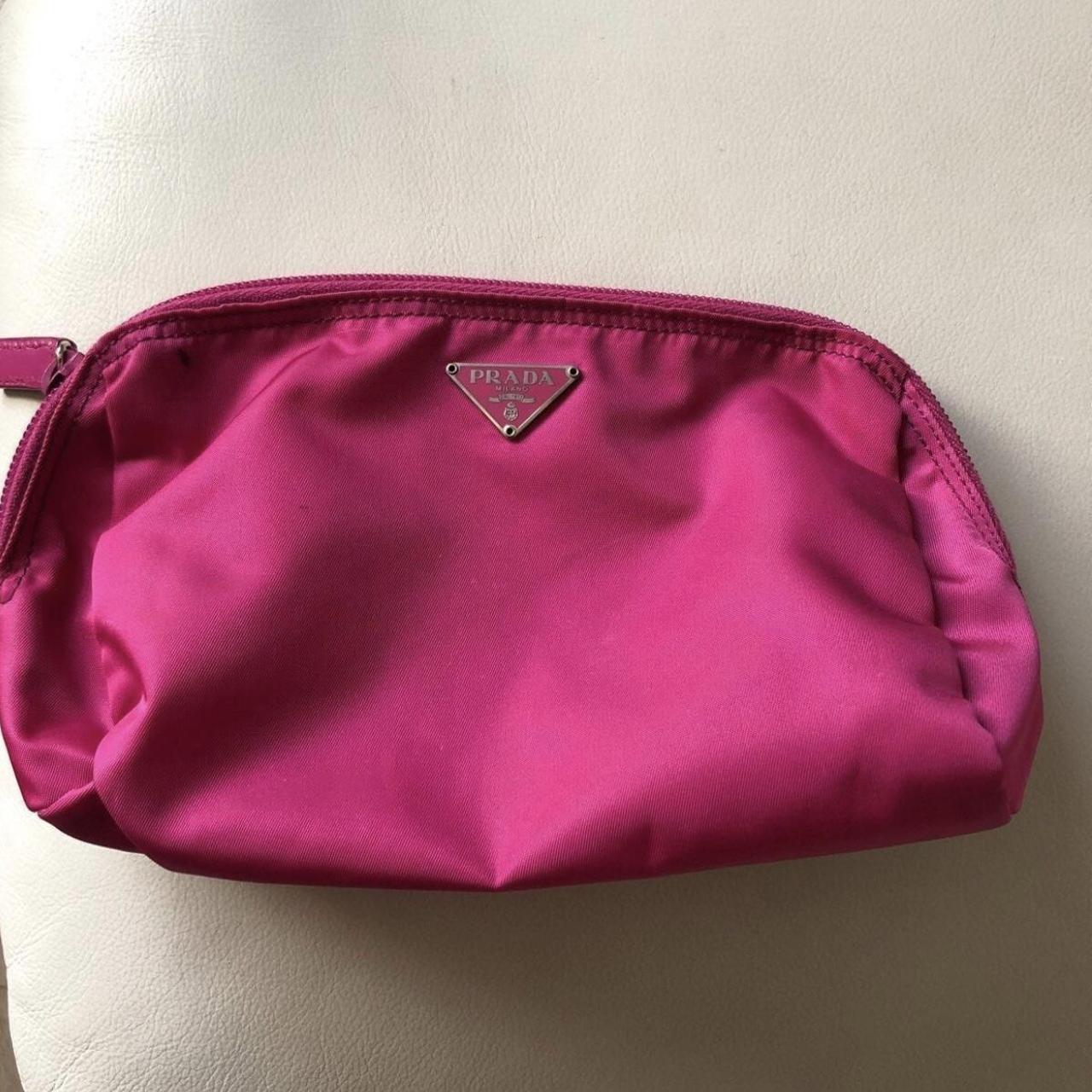 prada makeup bag pink