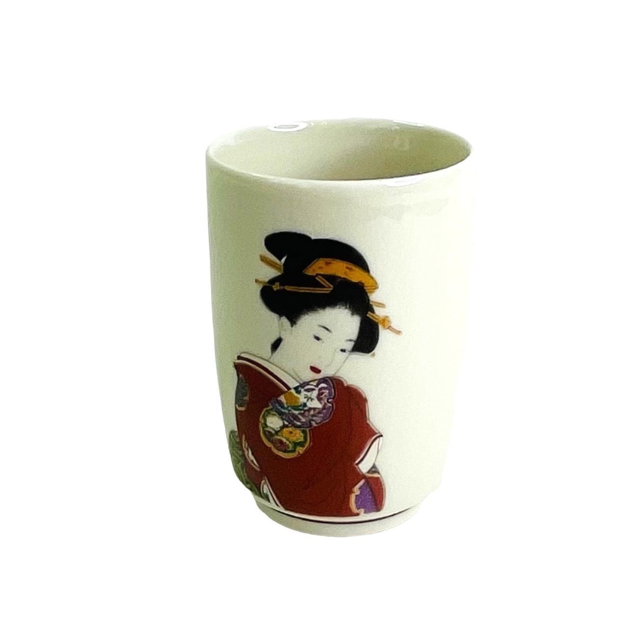 Vintage Geisha Girl Saki Tea Cup 3.25" x 2" Hand... Depop