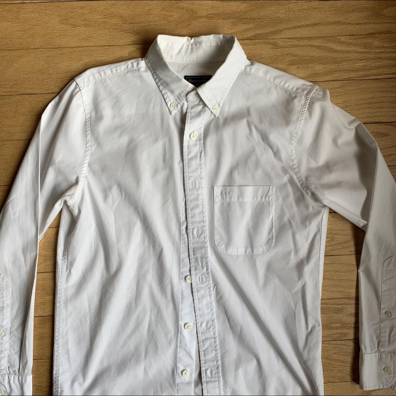 Abercrombie And Fitch White Button Down Shirt Depop
