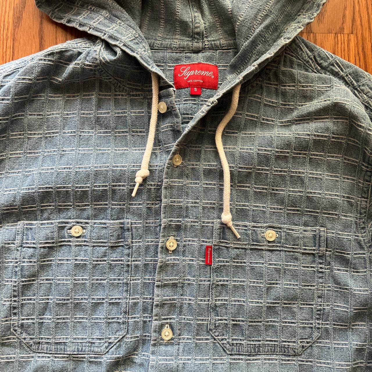 Supreme Denim Jacquard Over-shirt, Size small but...