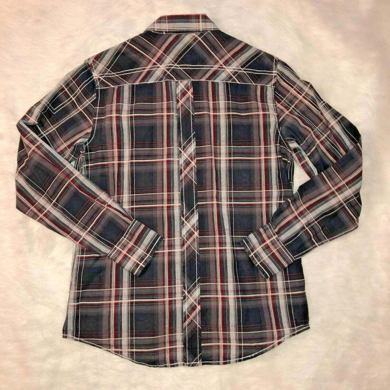 BKE Pearl Snap Shirt Size Small Long Sleeve Plaid... - Depop