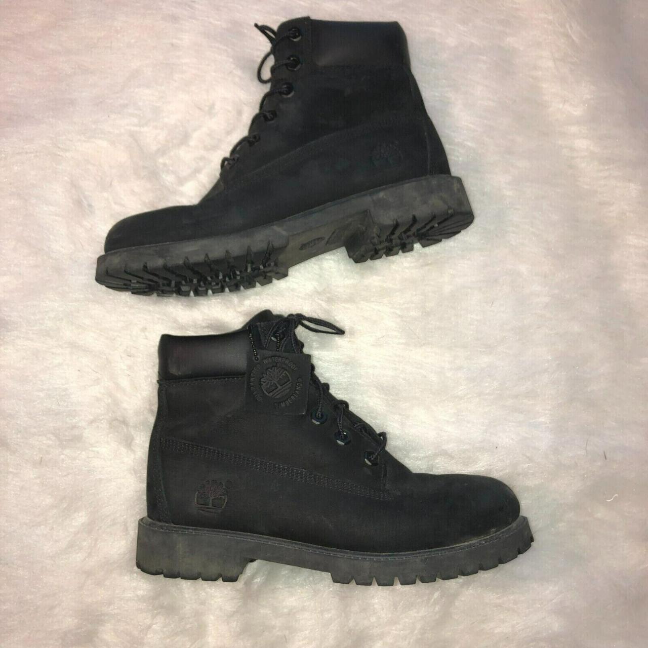 Timberland Boots Size 5 Black Suede Waterproof... - Depop